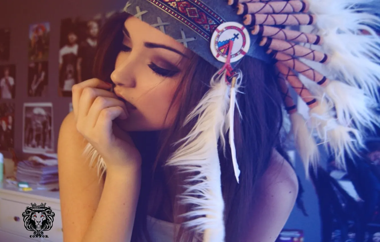 Фото обои Girl, Beautiful, Indian, Hair, C0NN0R