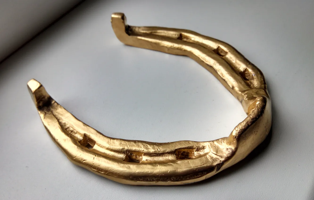 Фото обои gold, подкова, horseshoe
