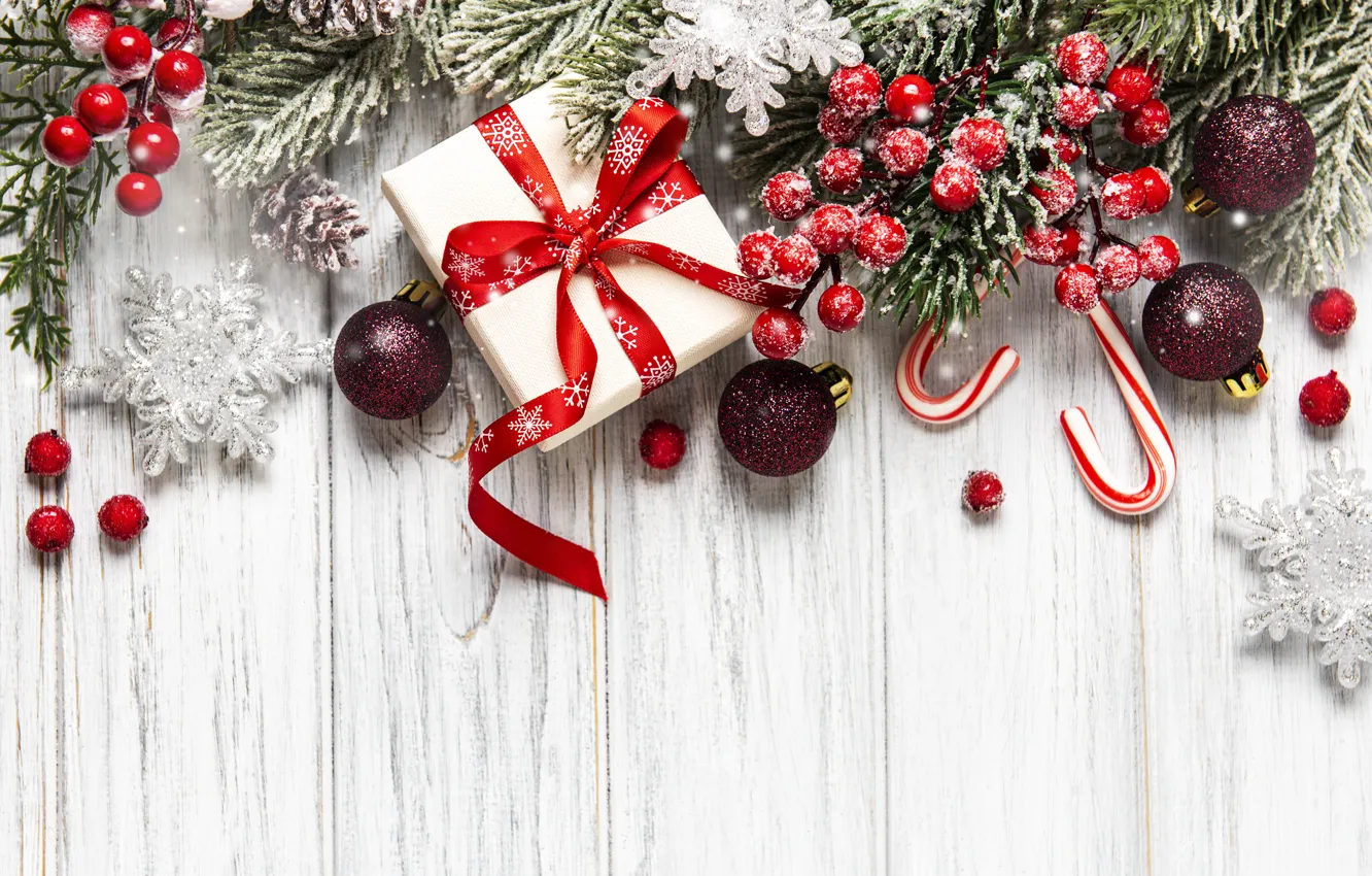 Фото обои украшения, снежинки, шары, Рождество, Новый год, new year, Christmas, balls