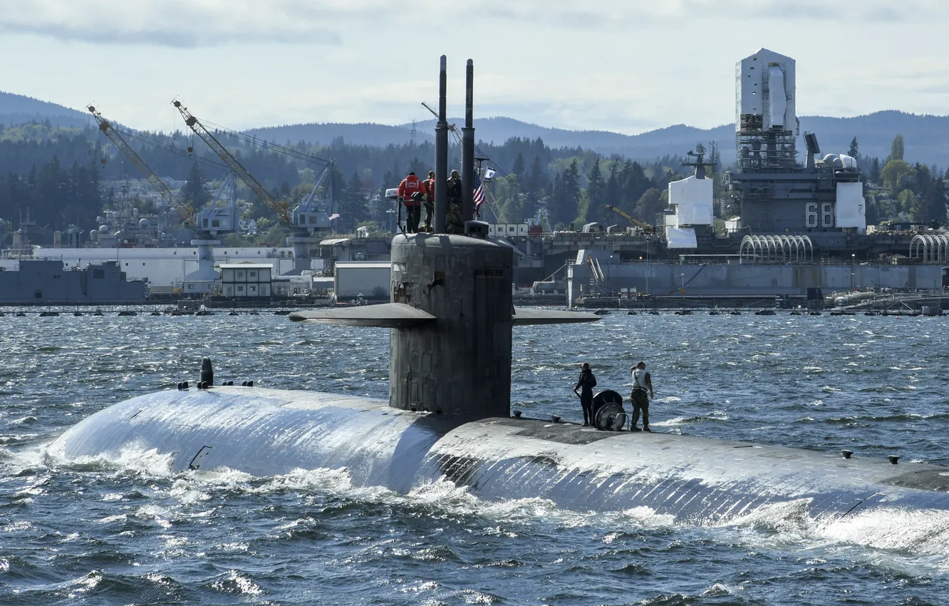 Фото обои submarine, Los Angeles-class, SSN-698, USS Bremerton