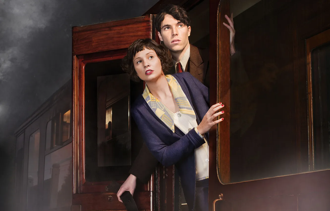 Фото обои ретро, Tuppence Middleton, леди исчезает, The Lady Vanishes, Tom Hughes