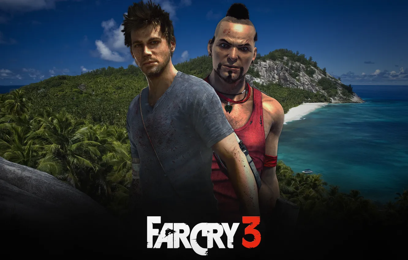 Фото обои island, Vaas, Brody, FarCry3