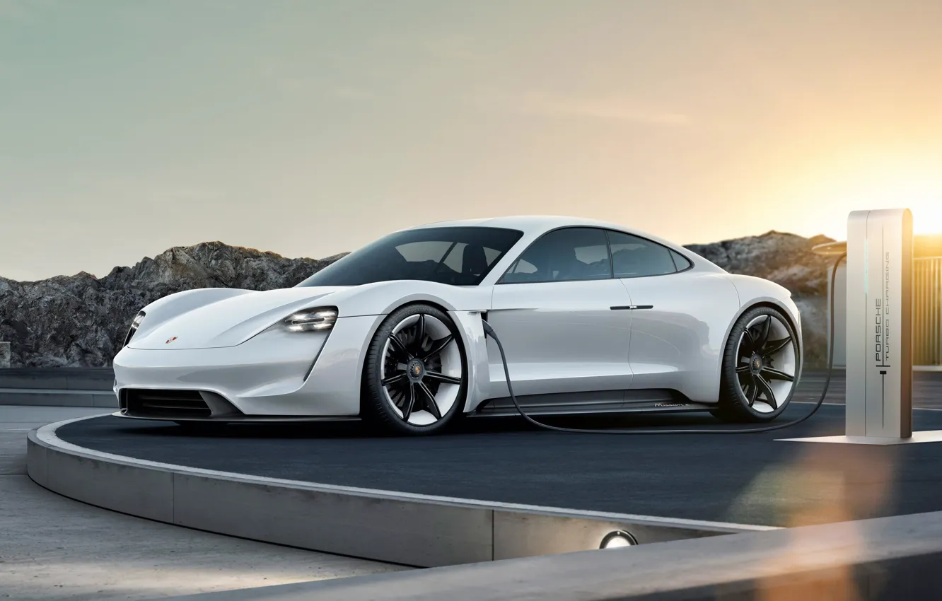 Фото обои Concept, Porsche, Mission E