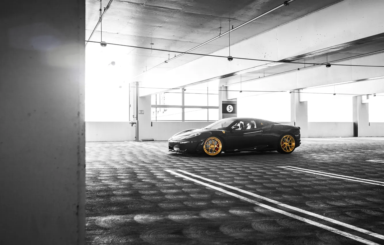 Фото обои F430, Ferrari, Black