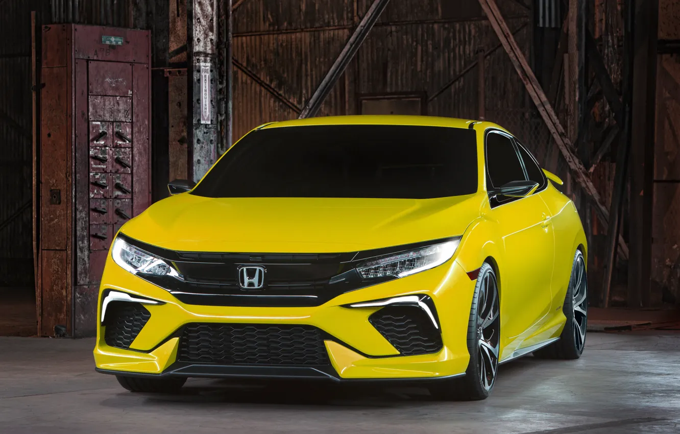 Фото обои купе, Honda, 2015, Civic Concept, электрощит