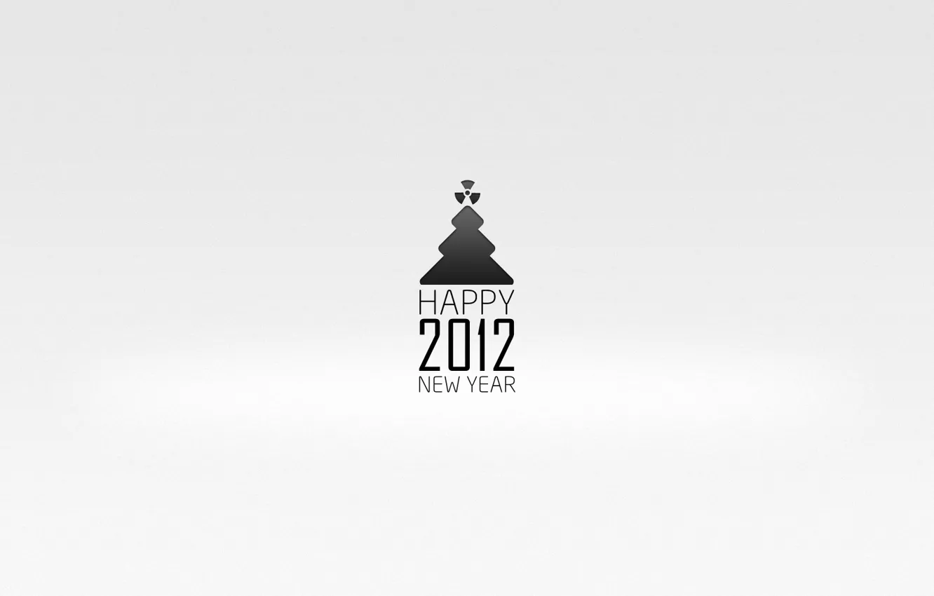 Фото обои праздник, минимализм, Новый год, ёлка, 2012
