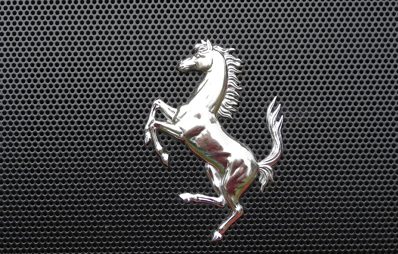 Фото обои металл, лошадь, решетка, эмблема, 2014