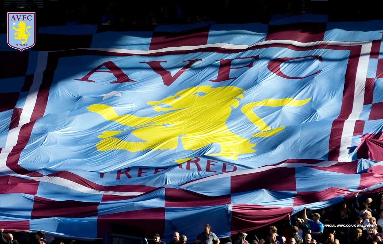 Фото обои wallpaper, sport, logo, stadium, football, fans, Aston Villa FC, Villa Park