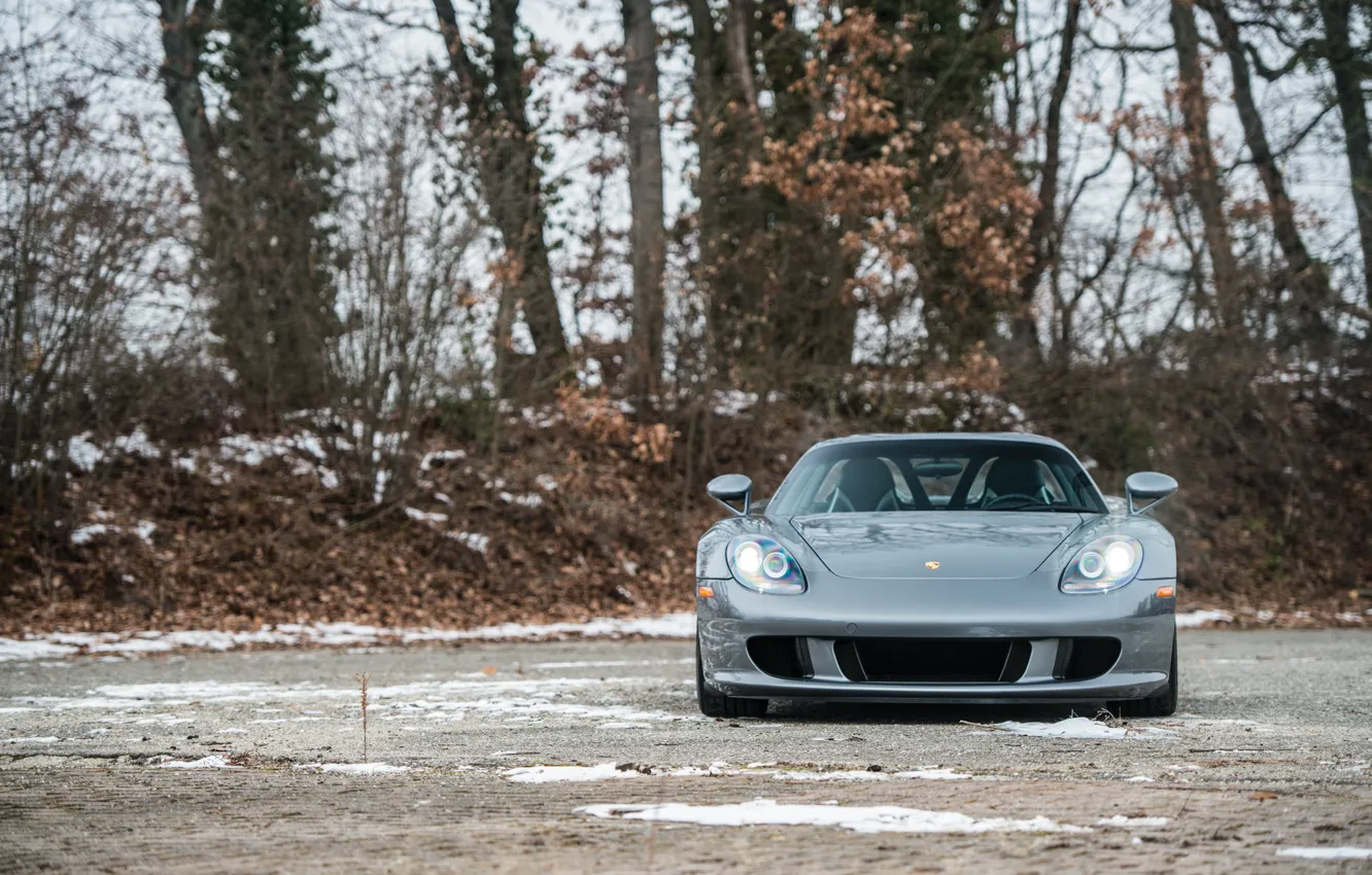 Фото обои Porsche, front, Porsche Carrera GT