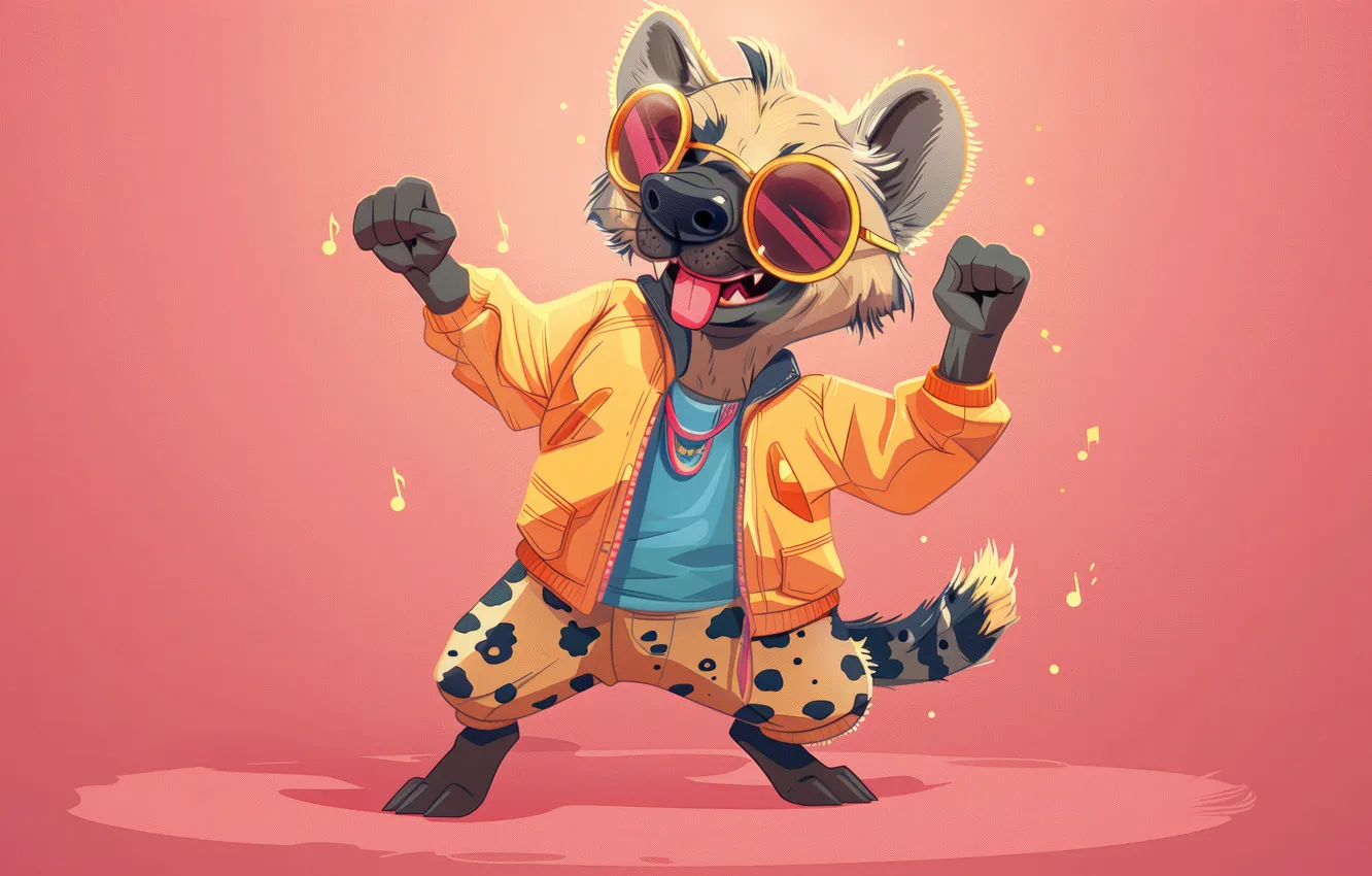 Фото обои animals, art, hyena