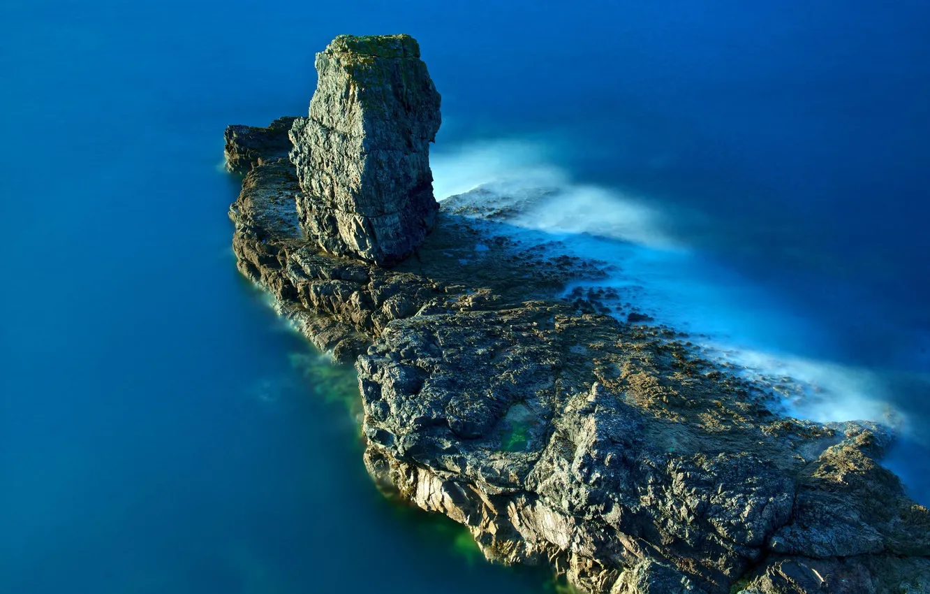 Фото обои вода, пейзаж, скала, океан