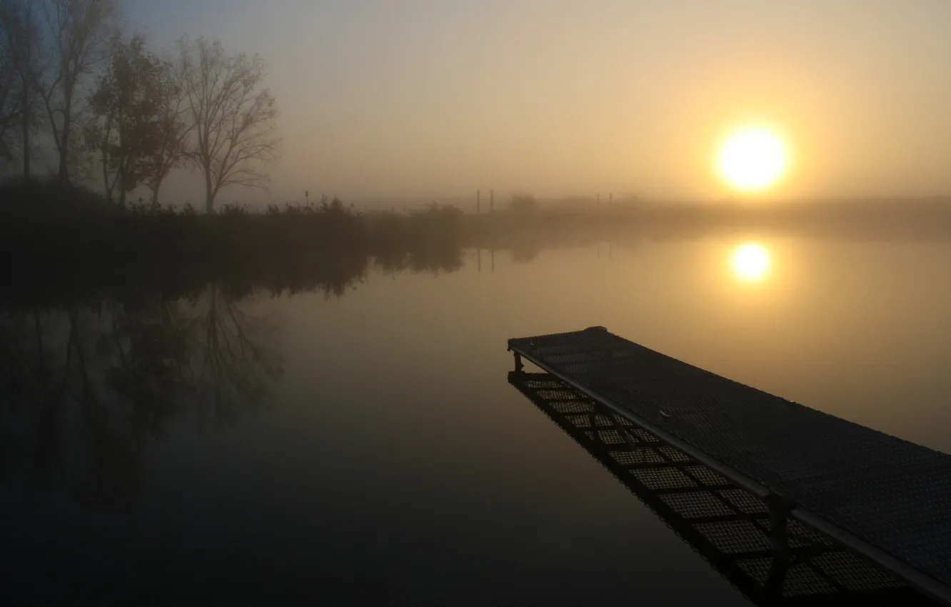 Фото обои вода, солнце, свет, озеро, настроение, пейзажи, тишина, утро