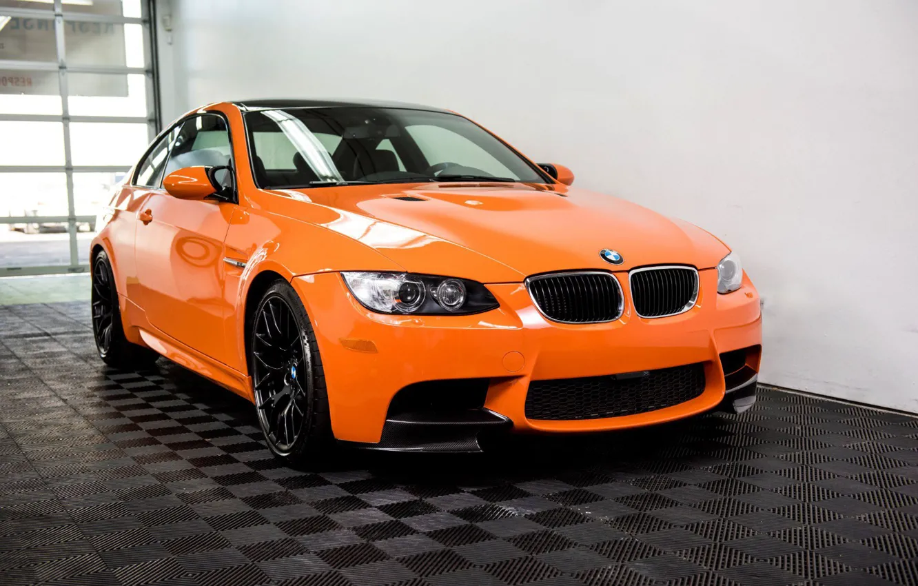 Фото обои BMW, E92, Wheels, Lime Rock Park Edition, M3, lack, Fire orange