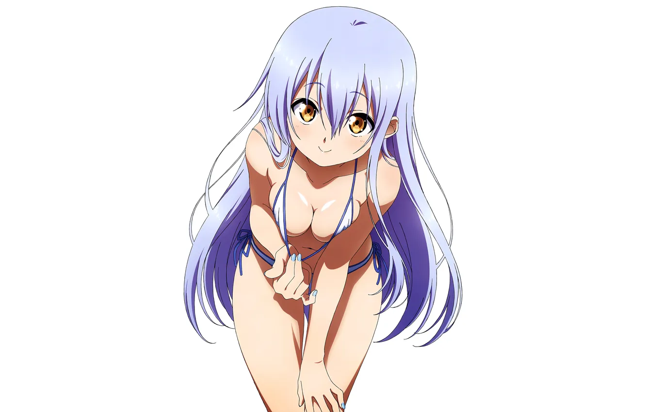 Фото обои girl, sexy, cleavage, long hair, boobs, sexy girl, anime, beautiful