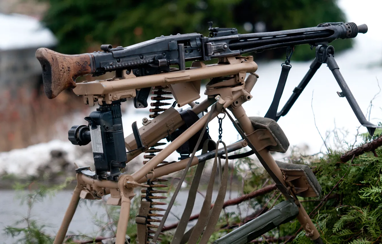 Фото обои войны, пулемёт, немецкий, мировой, Второй, времён, MG 42, единый