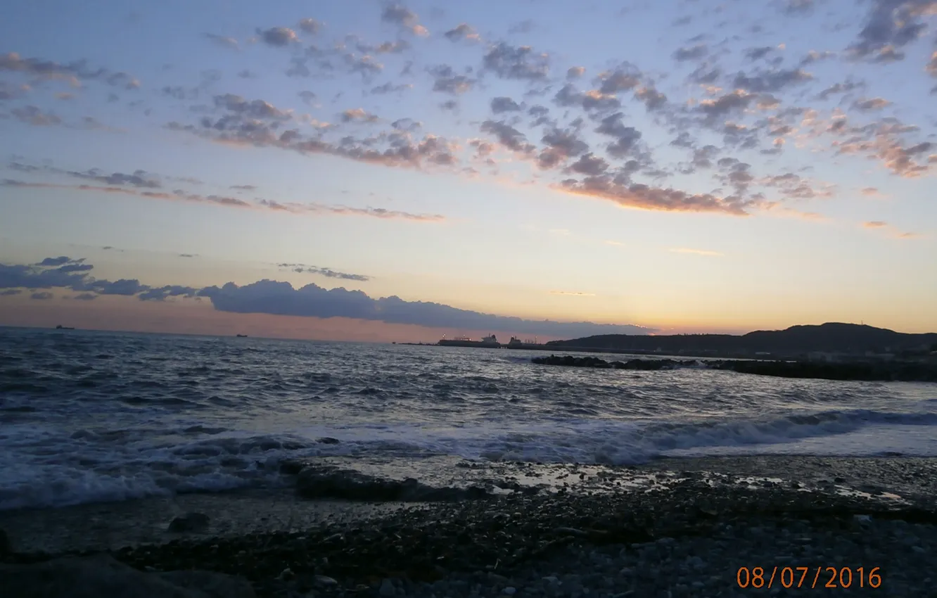 Фото обои море, небо, закат