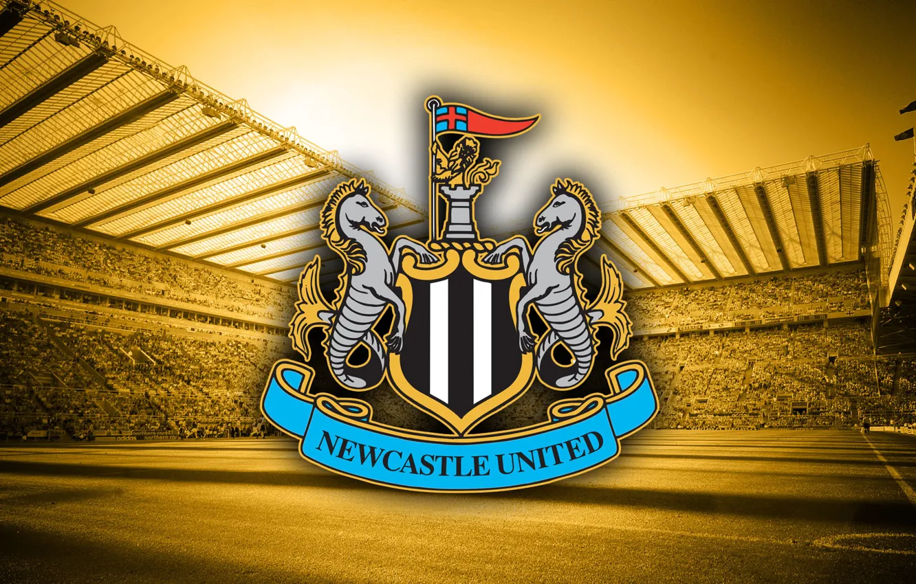 Фото обои wallpaper, logo, stadium, football, England, St. James's Park, Newcastle United