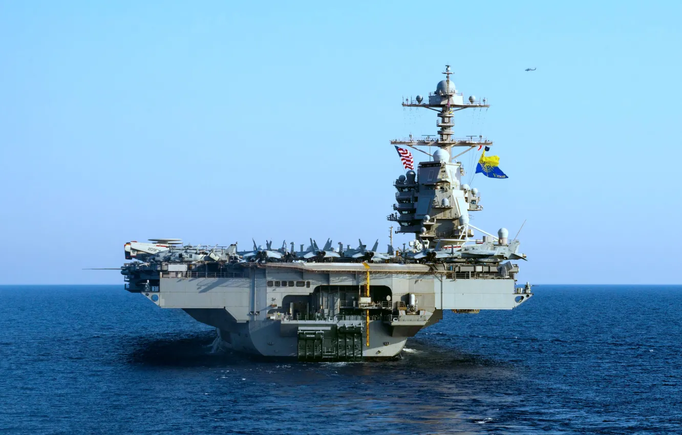 Фото обои авианосец, атомный, USS Gerald R. Ford