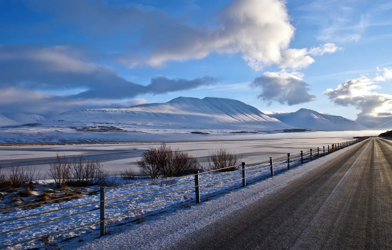 Фото обои дорога, пейзаж, горы
