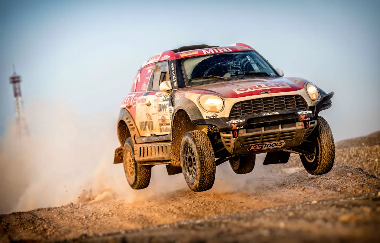 Фото обои Авто, Mini, Спорт, Машина, Скорость, Гонка, Rally, Внедорожник
