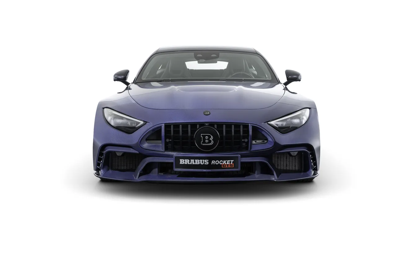 Фото обои белый фон, Brabus, limited edition, гибридный гиперкар, Deep Blue, hybrid hypercar, Mercedes-AMG SL 63 S …
