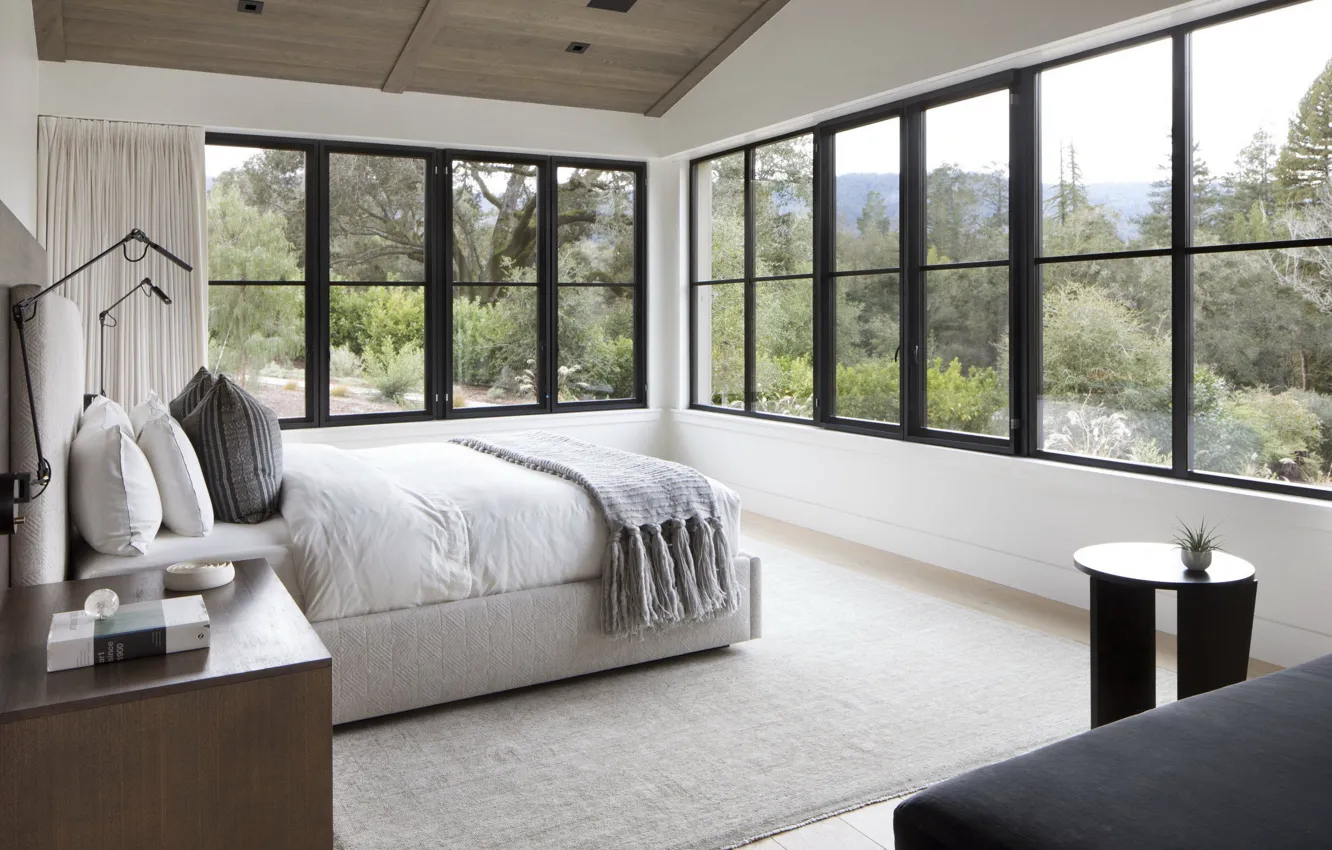 Фото обои комната, интерьер, спальня, California, ранчо, by Feldman Architecture, Woodpecker Ranch, Redwood City