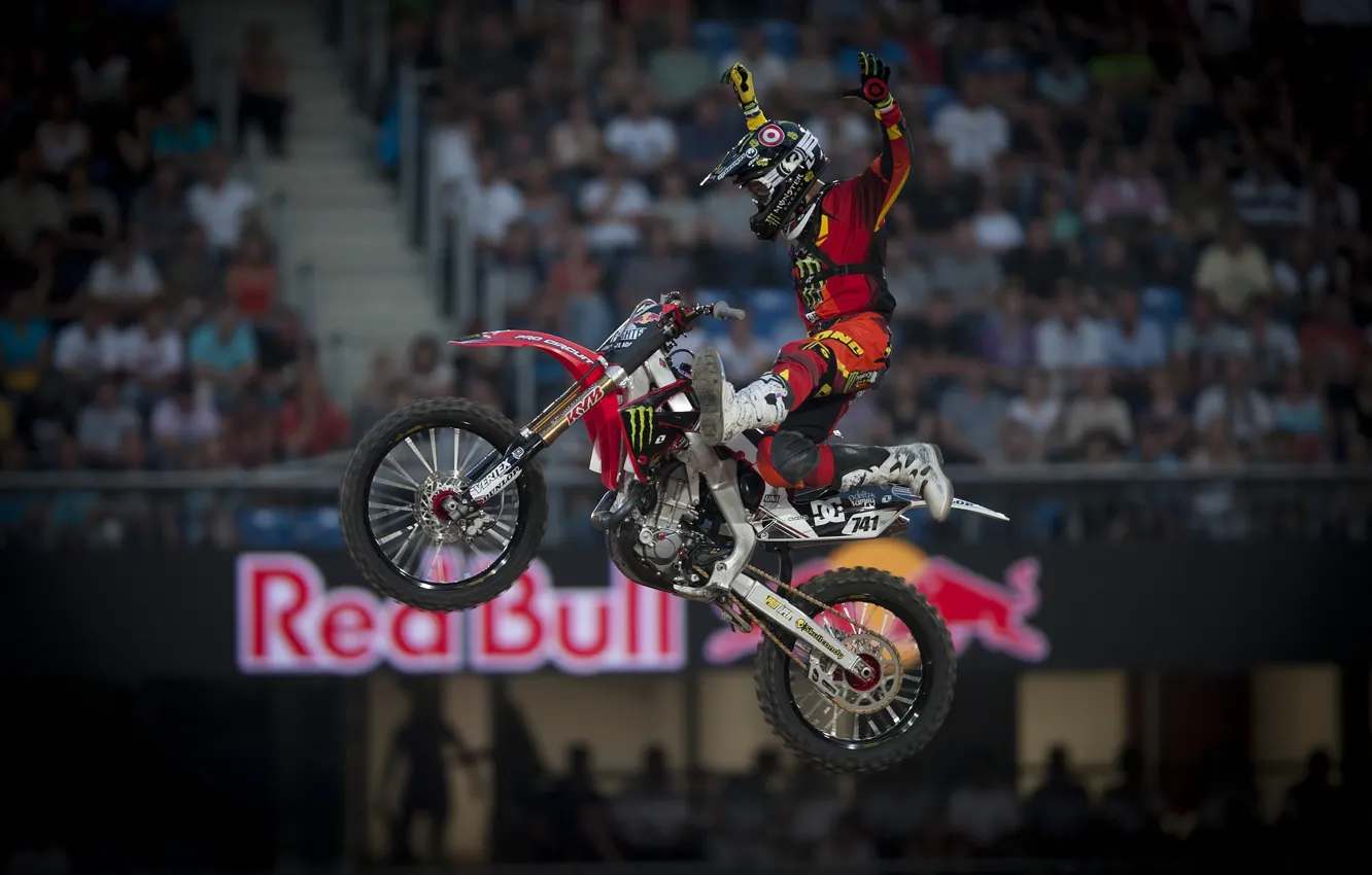 Фото обои мото, red bull, x-fighters hd wallpapers, nate adams, x games