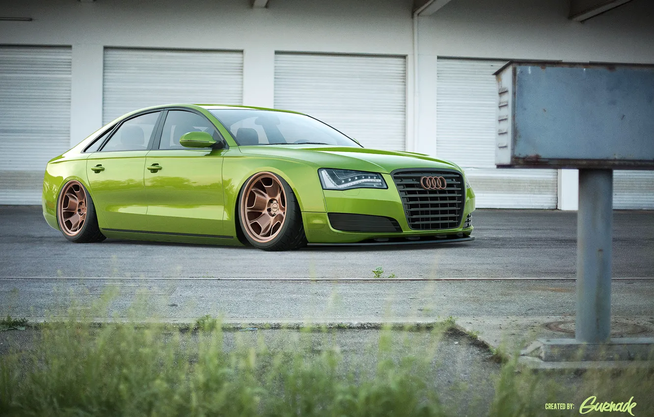 Фото обои Audi, green, ауди, зеленая