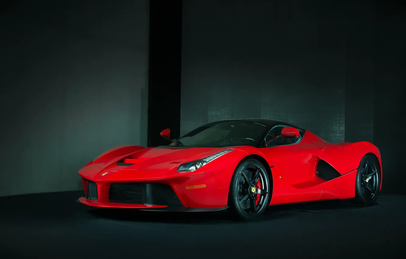 Фото обои Ferrari, Red, Wheels, LaFerrari