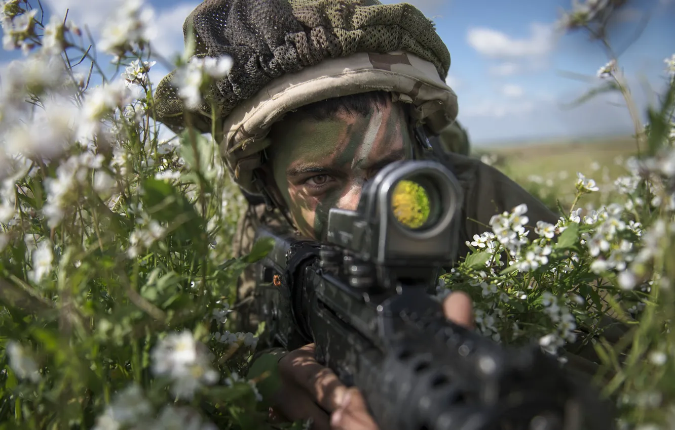 Фото обои природа, оружие, солдат, Israel Defense Force