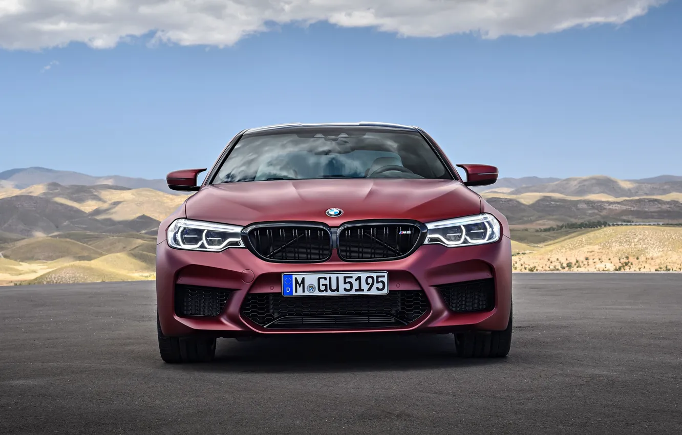 Фото обои вид спереди, 2018, BMW M5, First Edition