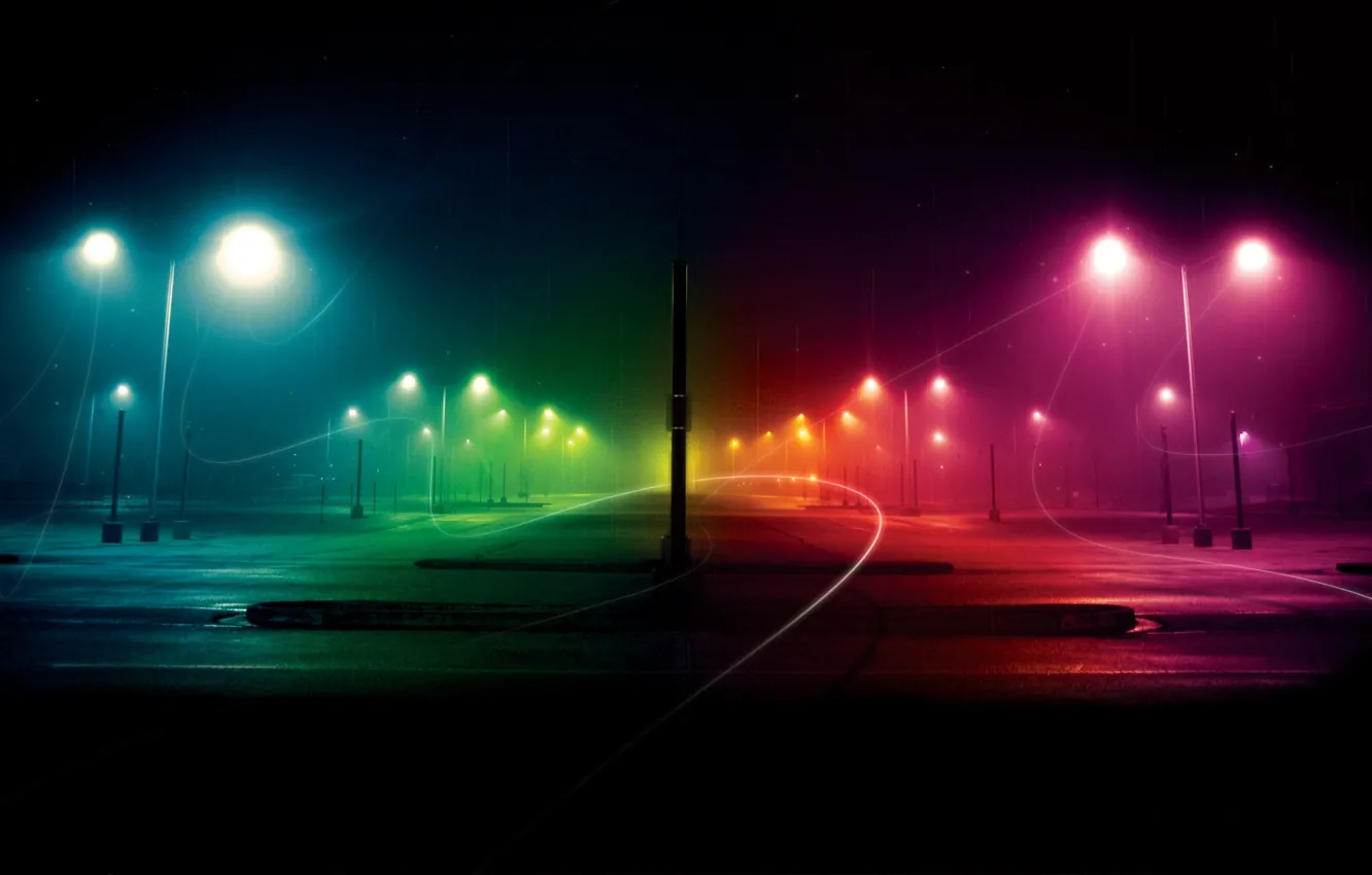 Фото обои фонари, разноцветные