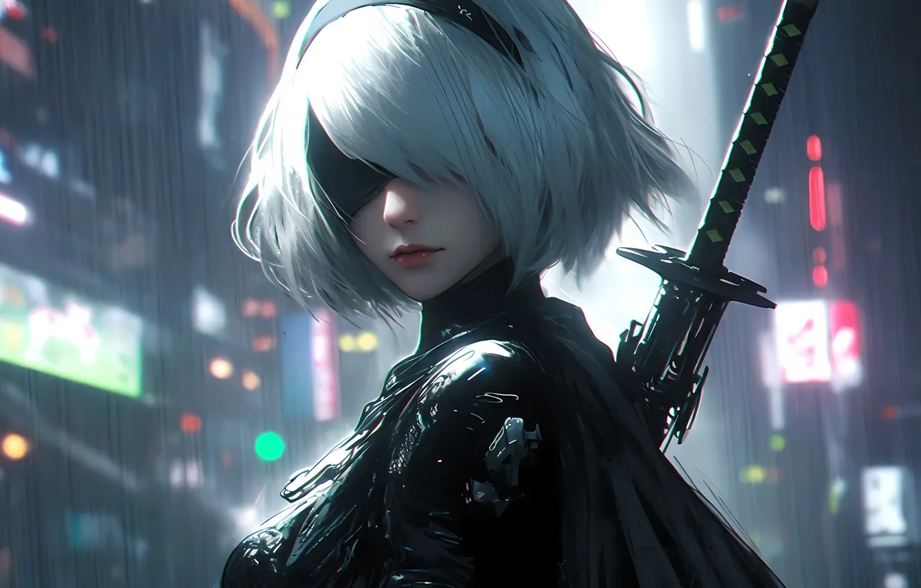 Фото обои girl, nier, nier automata