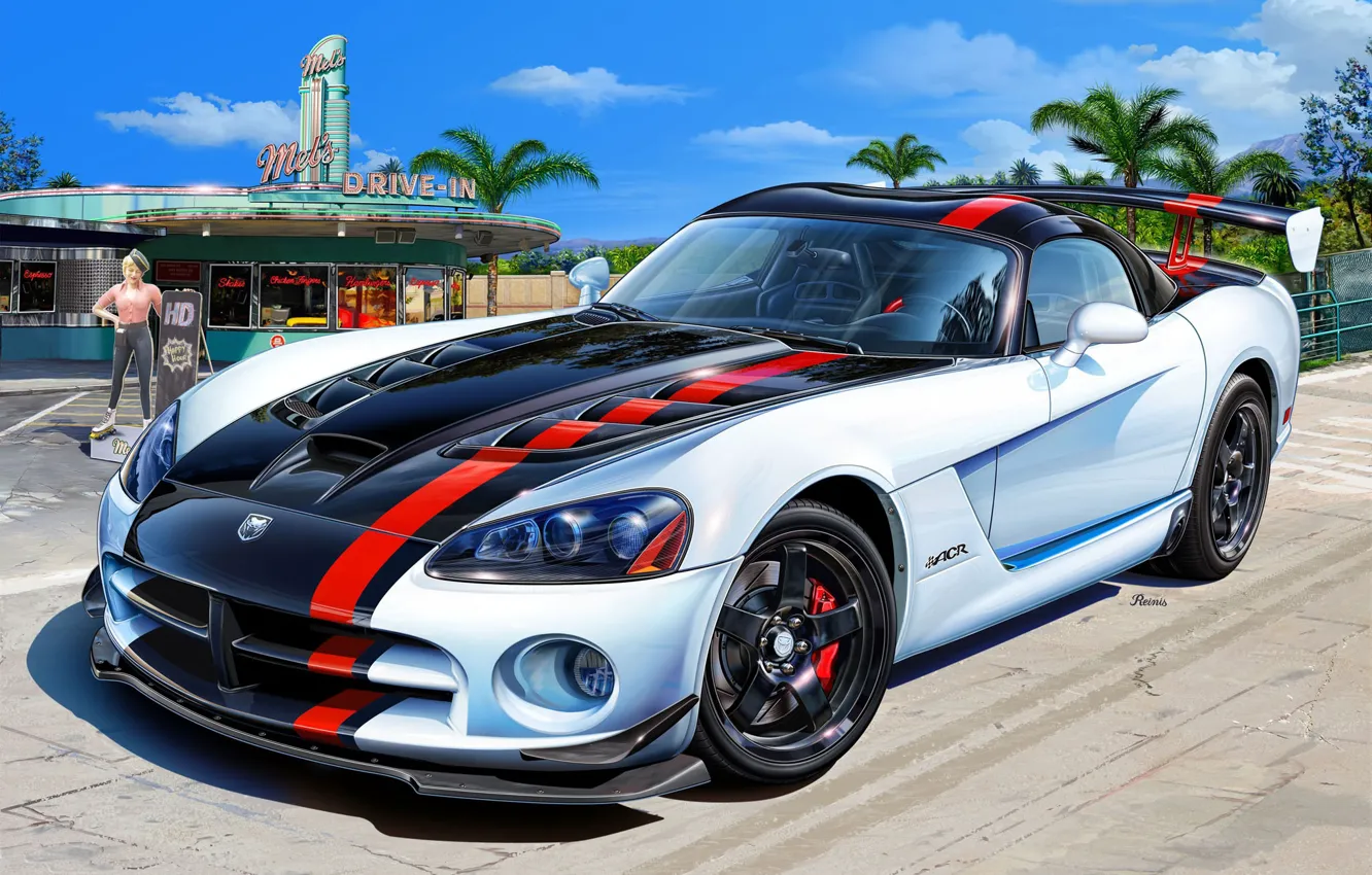 Фото обои США, Dodge Viper, SRT 10, ACR, Спортивный автомобиль