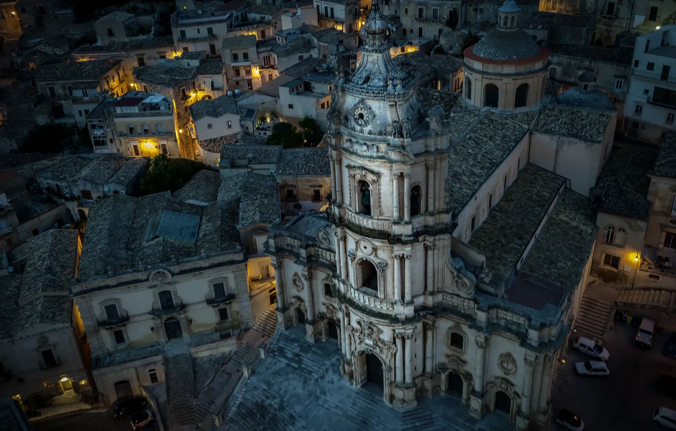 Фото обои Italy, Sicily, Modica, Duomo di San Giorgio