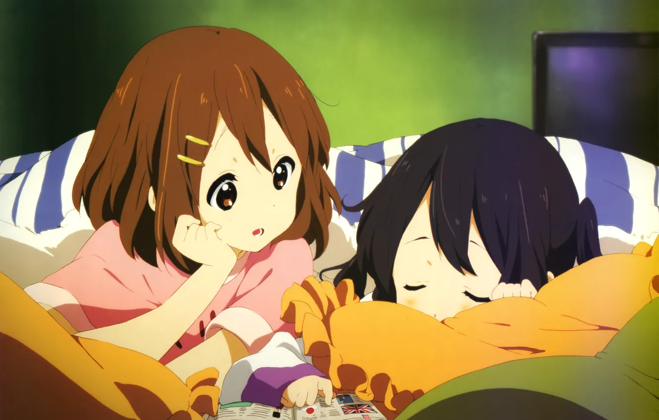 Фото обои Girls, Nakano Azusa, Hirasawa Yui, K-ON!