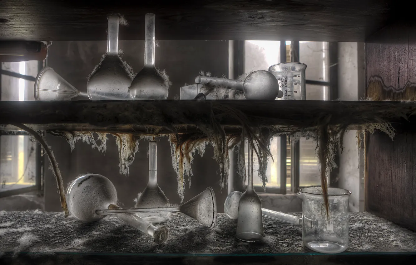 Фото обои банка, лаборатория, полки