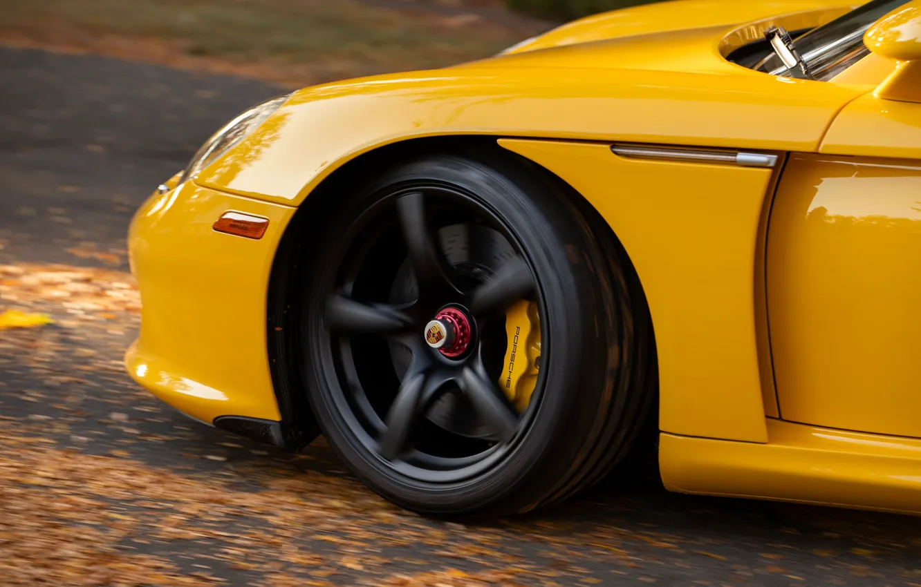 Фото обои Porsche, close-up, drive, Porsche Carrera GT
