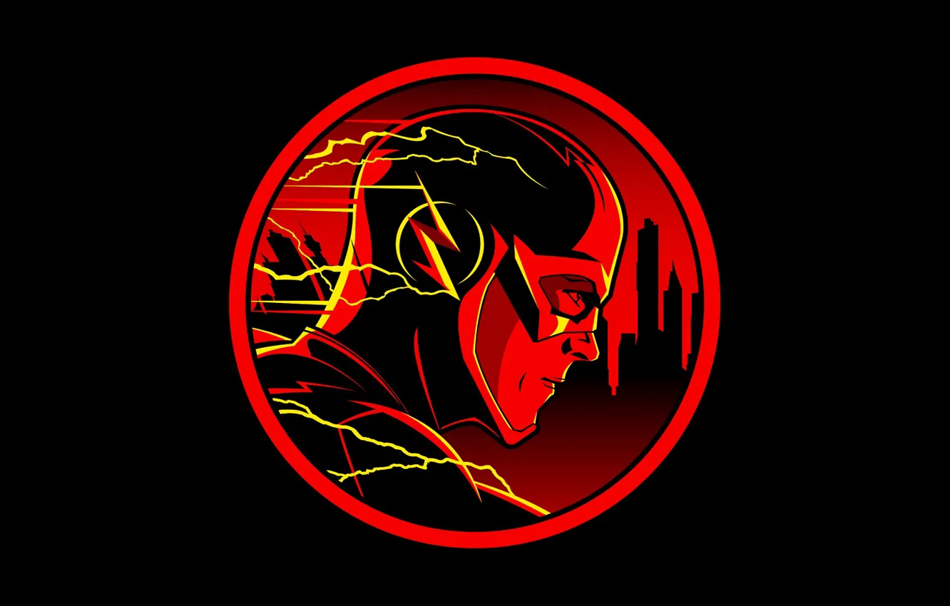 Фото обои red, lightning, comics, hero, 1980x1080, serial, The Flash