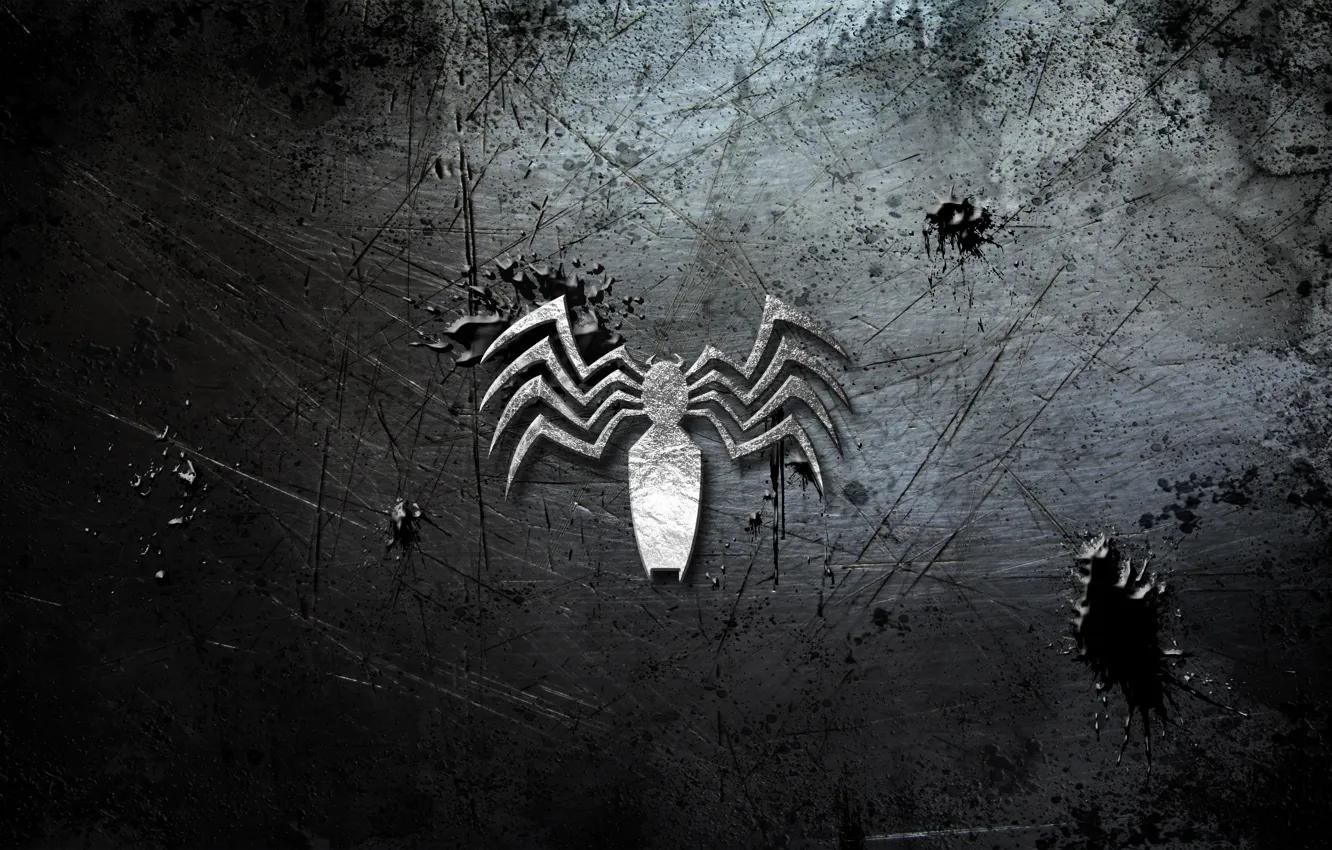 Фото обои metal, logo, white, venom