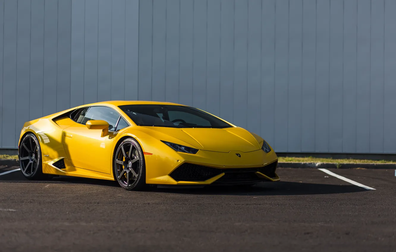 Фото обои Lamborghini, Yellow, Huracan