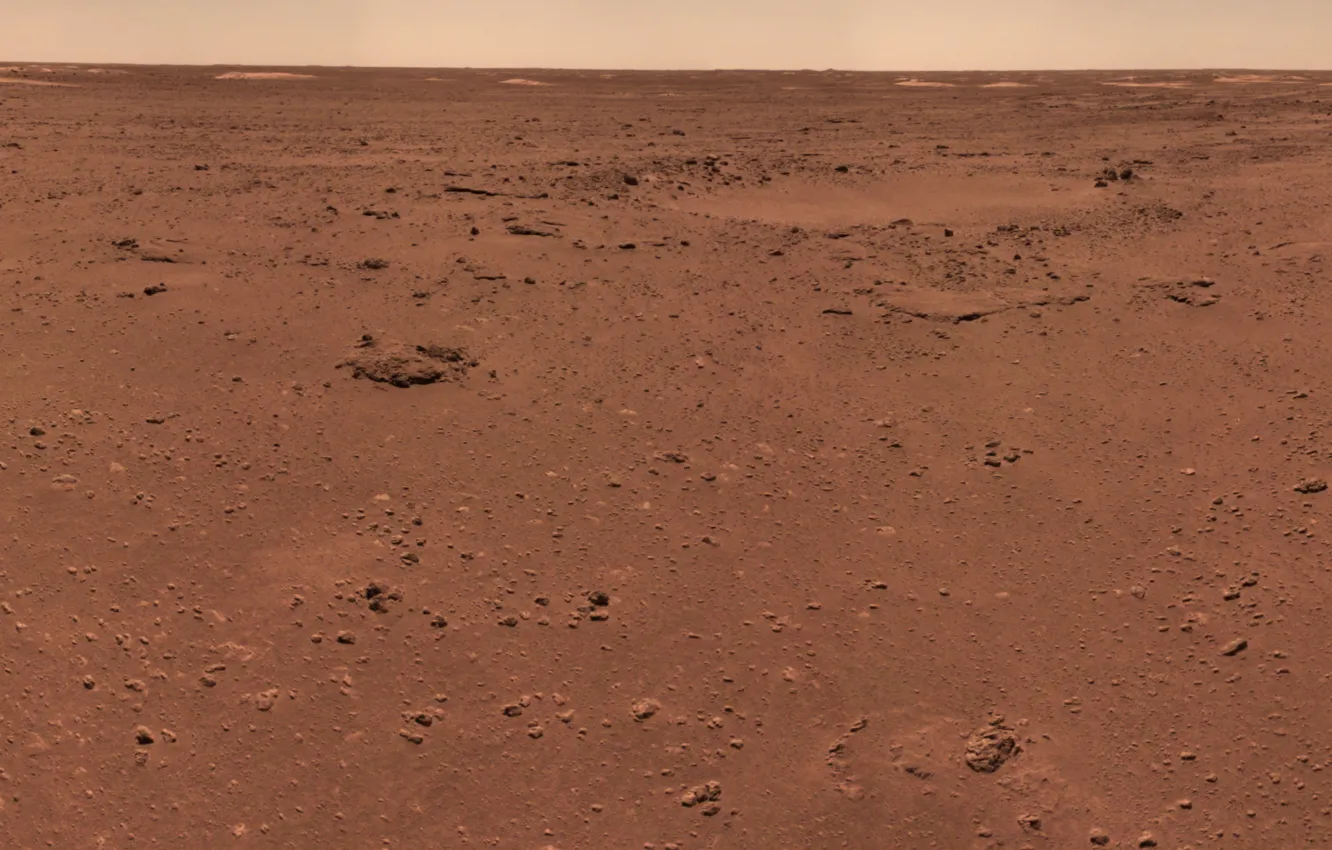 Фото обои поверхность, панорама, Марс, рельеф, снимок, Mars, ровер, марсоход