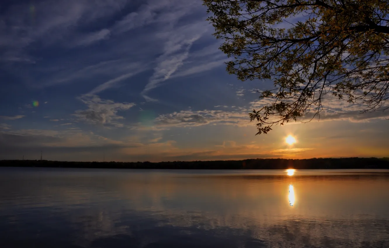 Фото обои wallpaper, nature, sunset