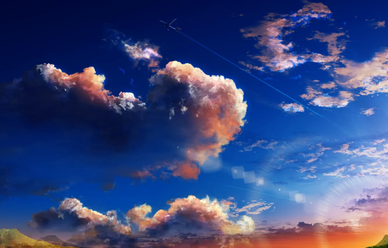 Фото обои небо, самолет, Y_Y