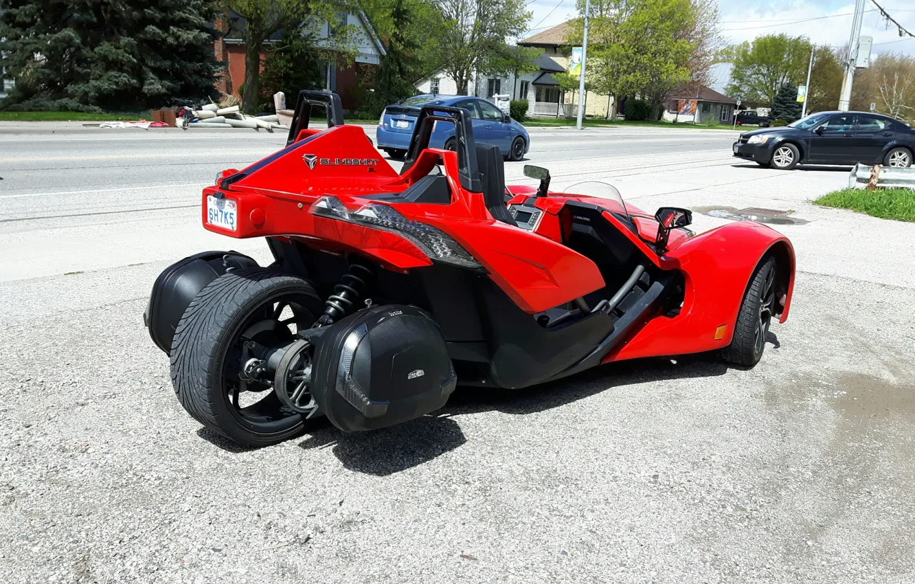 Фото обои beautiful, comfort, hi-tech, Polaris, Slingshot, tecnology, sporty, tricycle