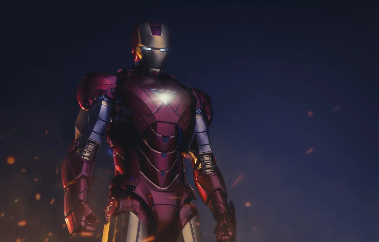 Фото обои Iron Man, Rendering, Superhero