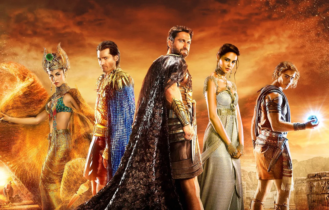 Фото обои cinema, woman, man, movie, film, egypt, god, Gods of Egypt