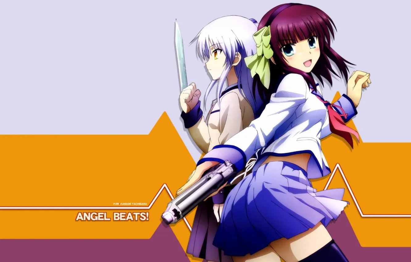 Фото обои Tachibana Kanade, Angel Beats, Nakamura Yuri