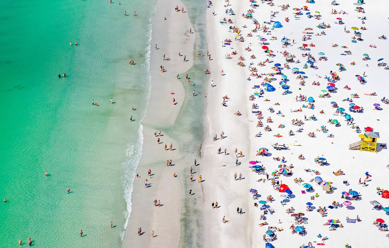 Фото обои море, пляж, Флорида, США, Сиеста-Ки