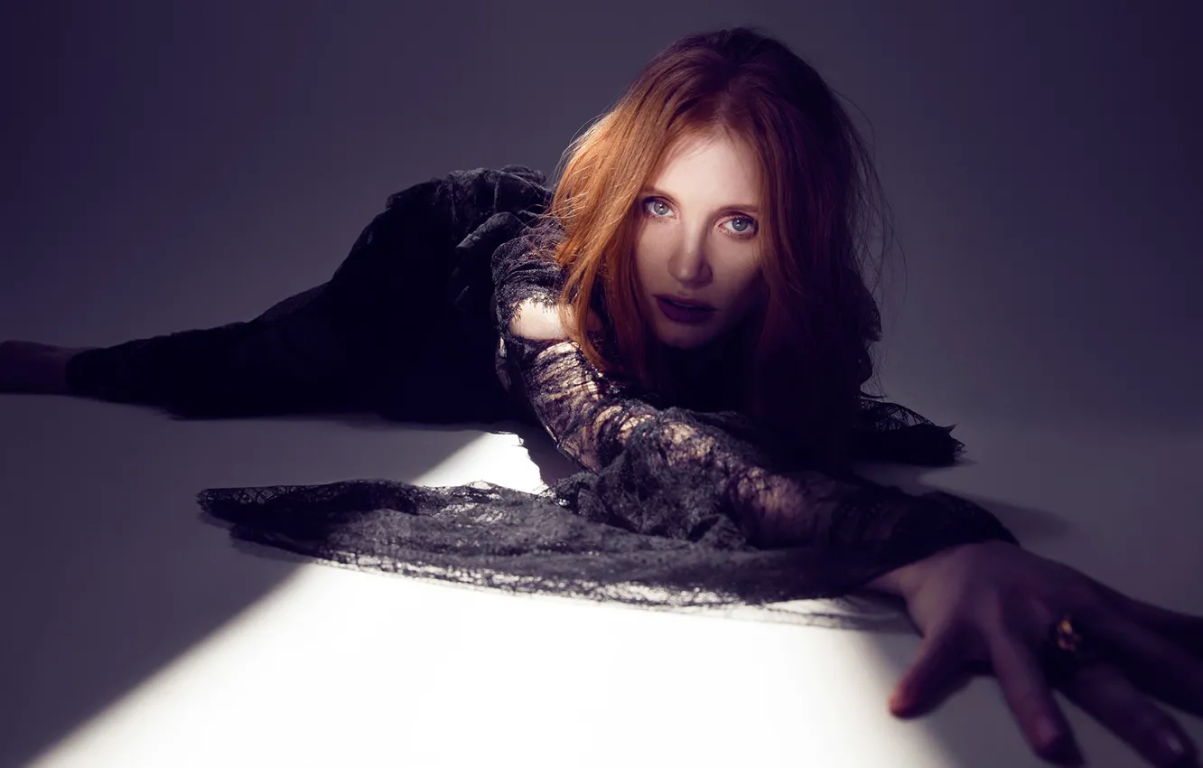 Фото обои актриса, рыжая, рыжеволосая, Jessica Chastain
